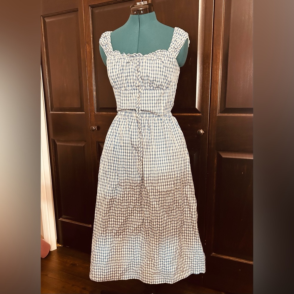Blue Gingham Women's Set